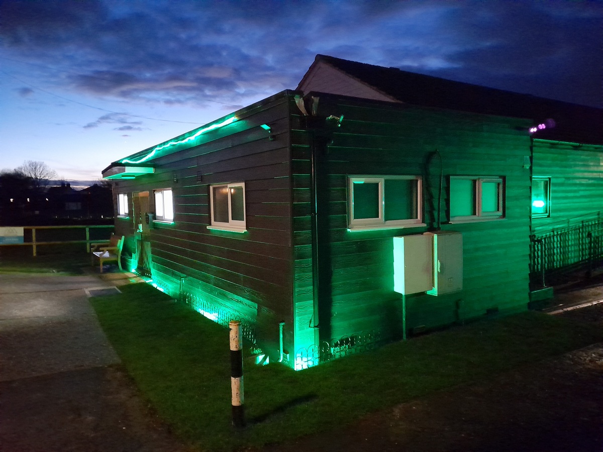 The hall turned green ! South Hanningfield Village Hall